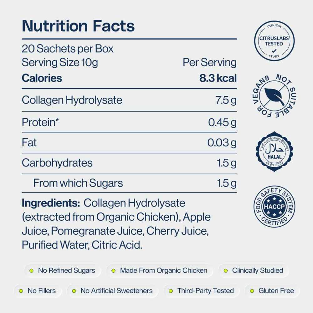 Health Nag - Bioactive Collagen Jelly On-the-go - Pomegranate - 20 Sachets