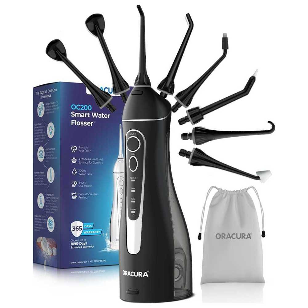 أوراكورا - جهاز تنظيف الأسنان بالماء OC200 Dental Pro Smart Plus - أسود