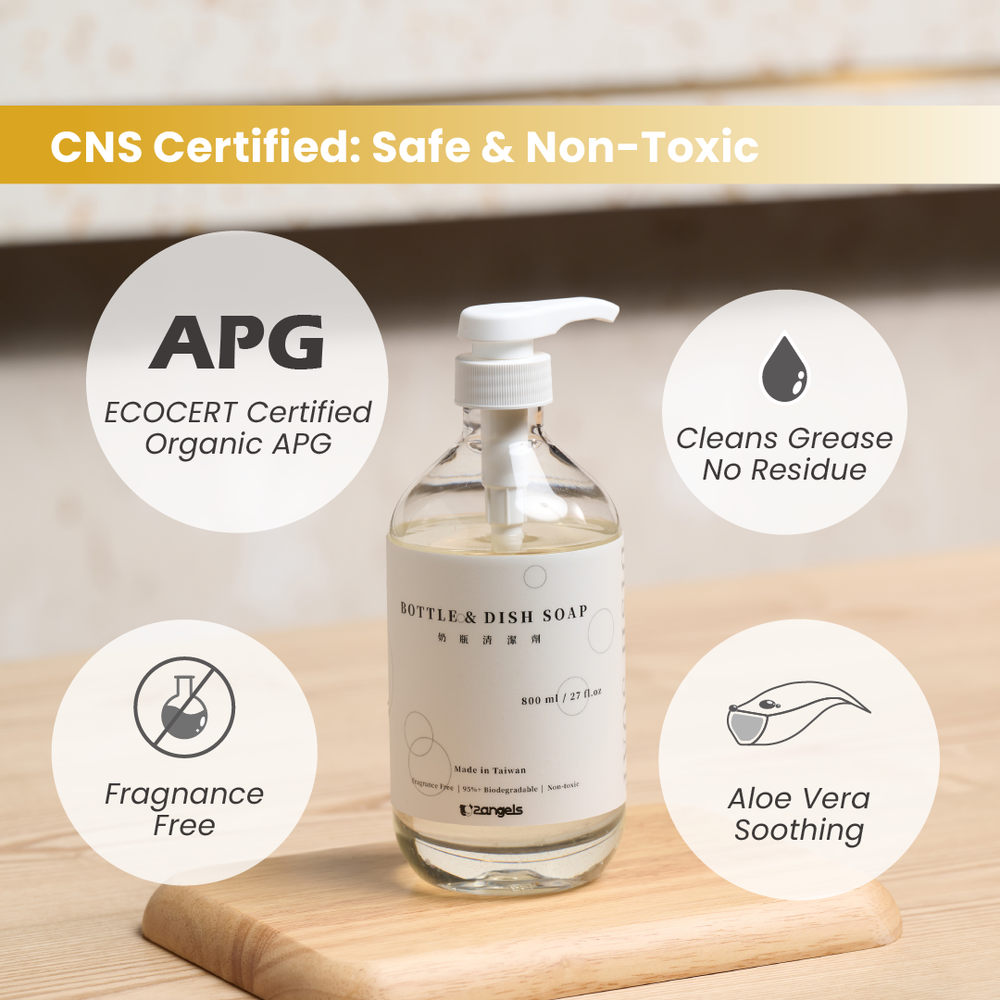 2angels - PureSprout Organic Plant Based Dishwash Liquid & Bottle Cleanser - 800 ml