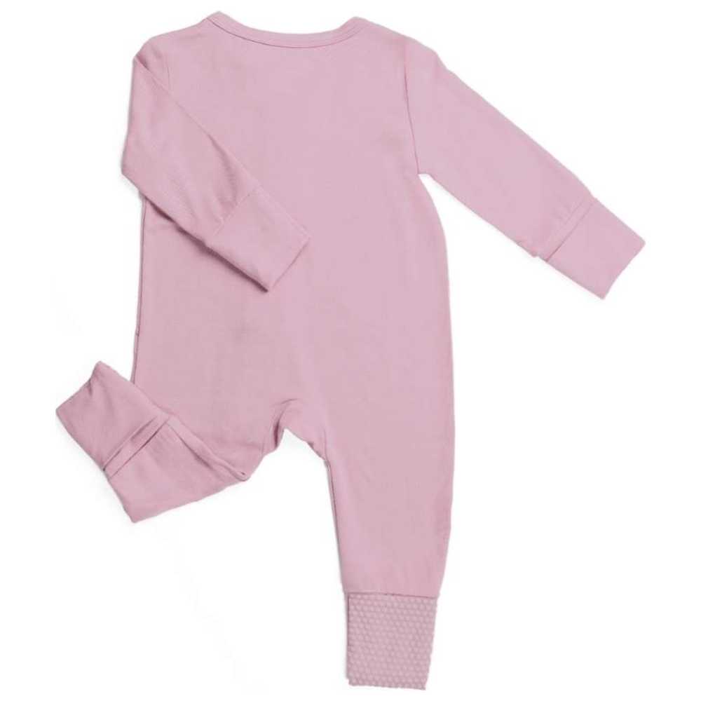 Birdie - Magnetic BabyGrow Bamboo Sleepsuit - Dusty Pink