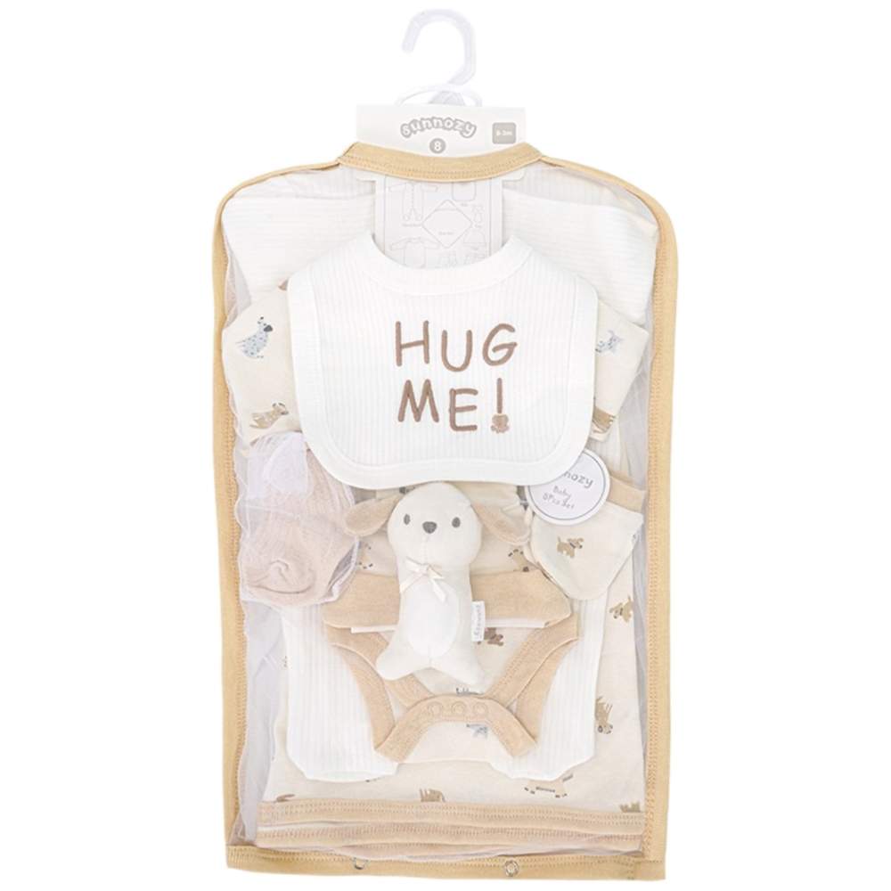 Sunnozy - 8pc-Set - Baby Little Dog Matching Set - Brown