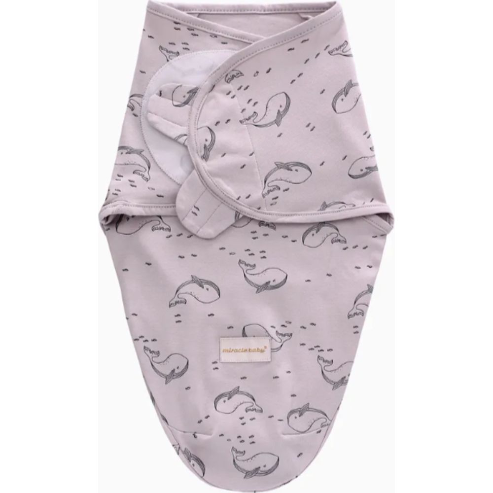 ميراكل بيبي - طقم من 3 قطع - كيس نوم لفافة أطفال قطنية 100% - أزرق