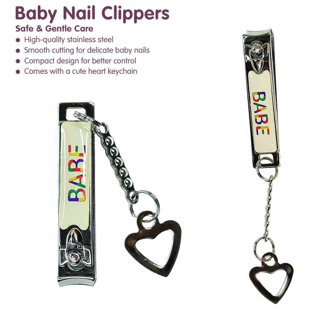 Babe - Baby Stainless Steel Nail Clippers With Nail File