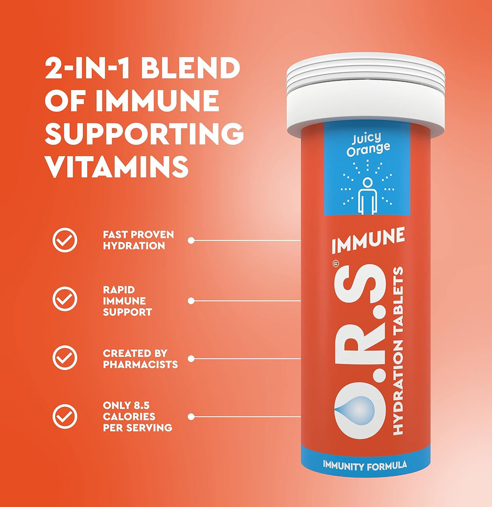 O.R.S - Immune Tablets - Juicy Orange Flavour - 20 Count