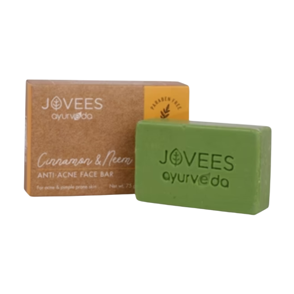 صابون جوفيز العشبي - صابون الوجه المضاد لحب الشباب بالقرفة والنيم - 75 غرام