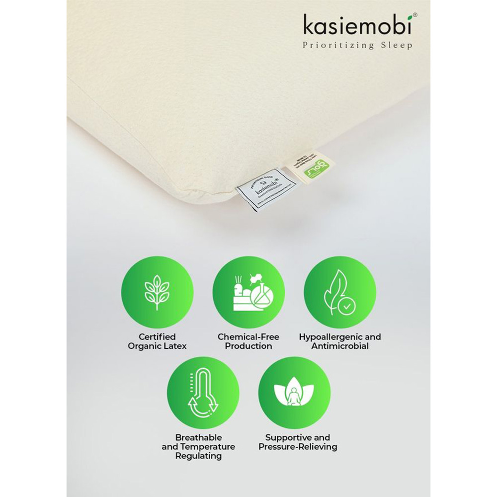 Kasiemobi - Organic Latex Pillow - Queen