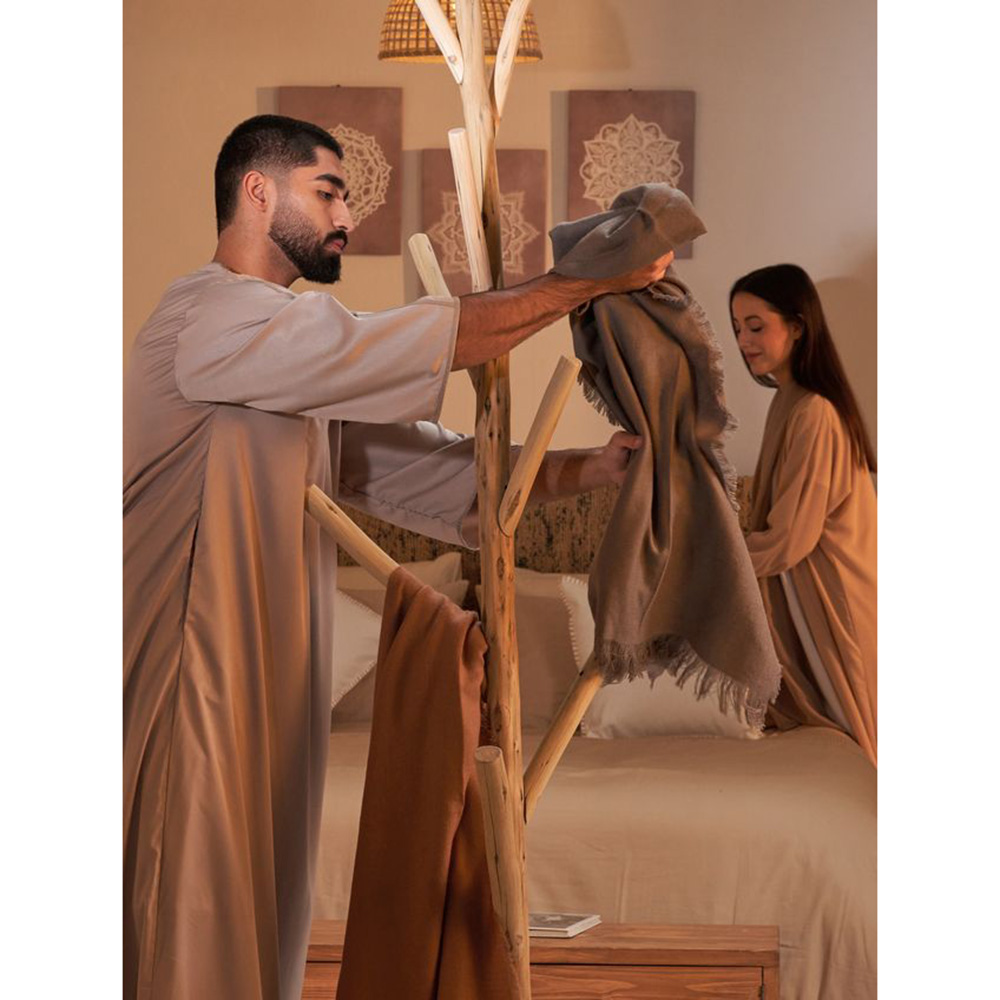 Kasiemobi - 100% Merino Woollen Throw - Natural Beige