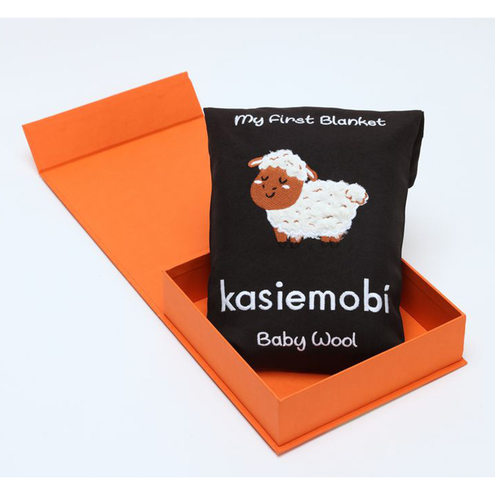 Kasiemobi - Cashmere & Merino Woollen Baby Blanket - Baby Blue