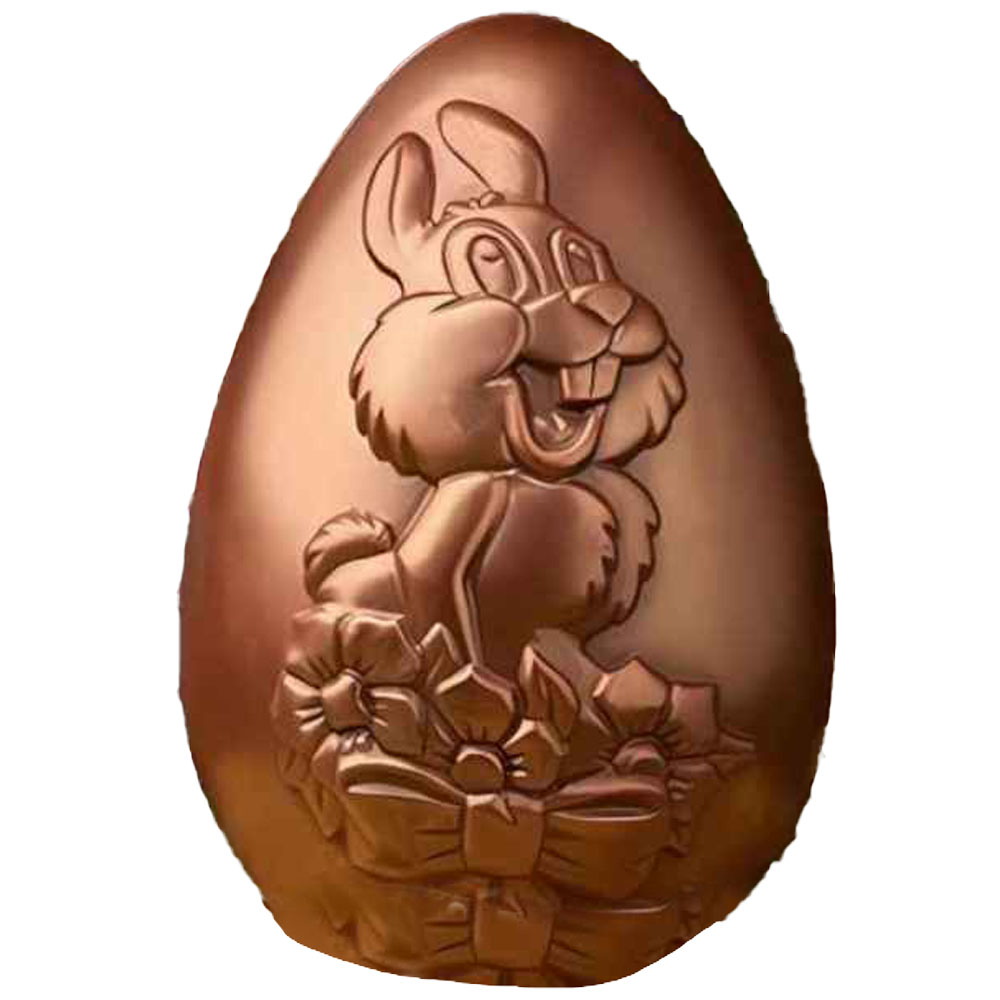Kiam - Premium Bunny Embossed Chocolate Egg - 15 cm