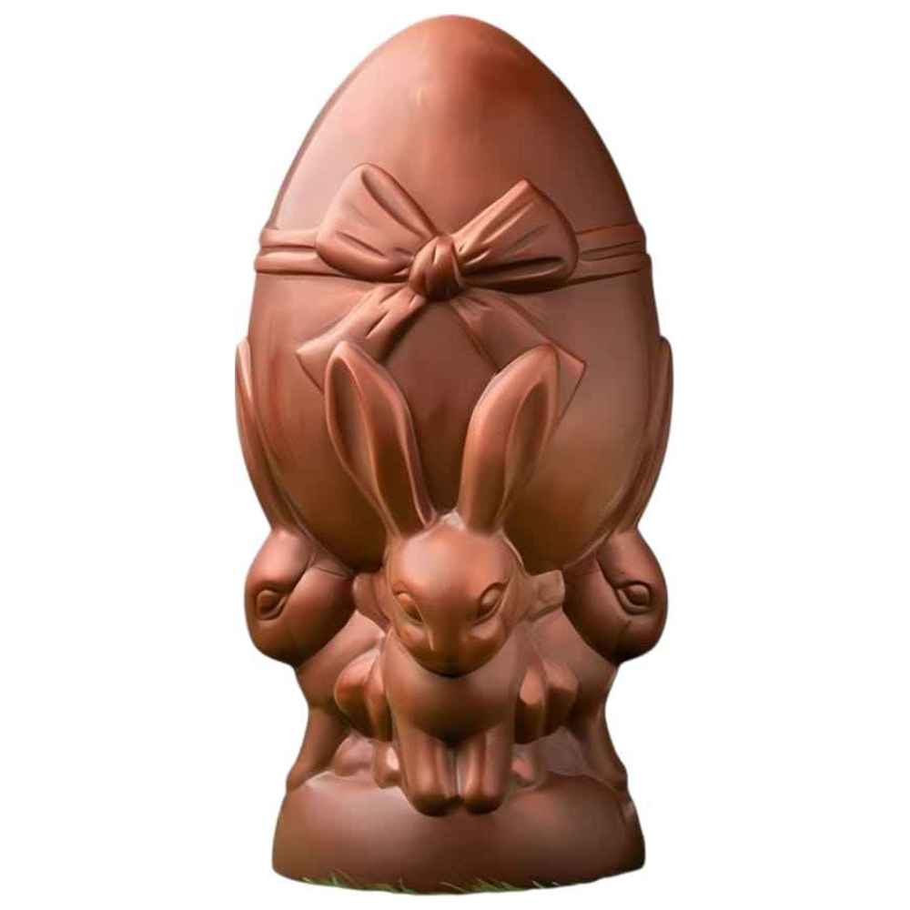 Kiam - Premium Chocolate Egg - Held By Bunnies - 16 cm