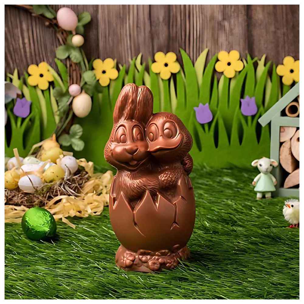 Kiam - Premium Chocolate Egg - Bunny & Duck - 16 cm