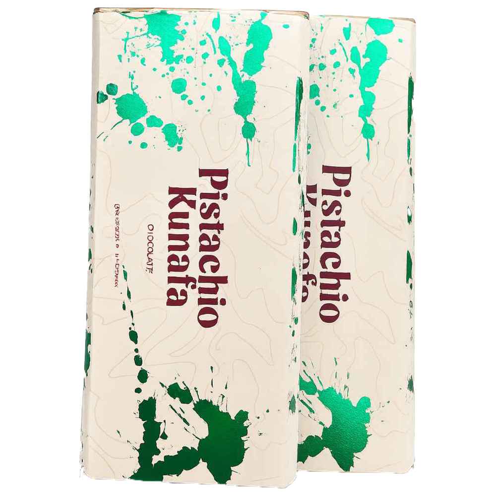 Kiam - Pure Chocolate Bar - Pistachio Kunafa - 100 gm - Pack of 2