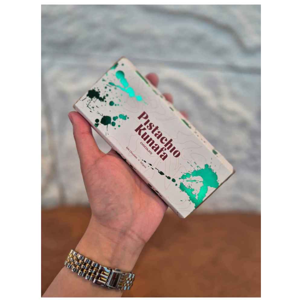 Kiam - Pure Chocolate Bar - Pistachio Kunafa - 100 gm - Pack of 2