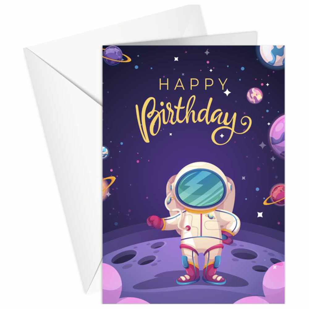 Share The Love - Kid's Astronaut Happy Birthday Greeting Card