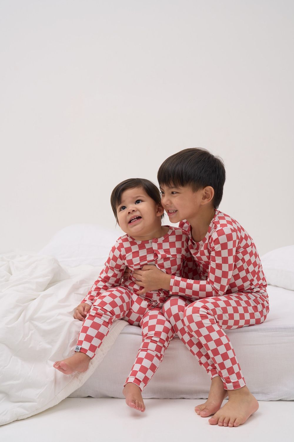 Bumbabae - 2pc-Set - Checker Pajama Set - Red