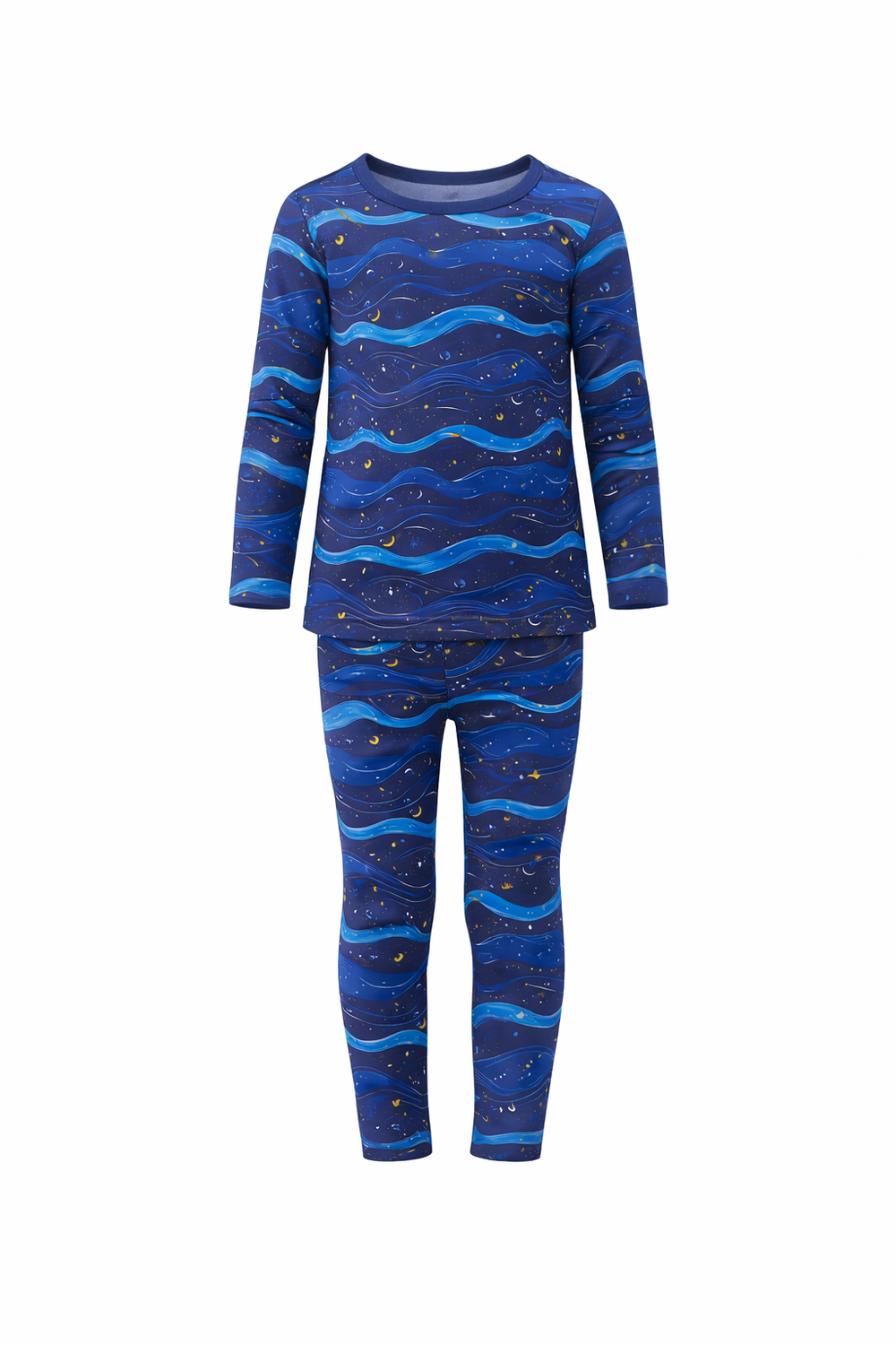 Bumbabae - 2pc-Set - Midnight Waves Pajama Set - Blue