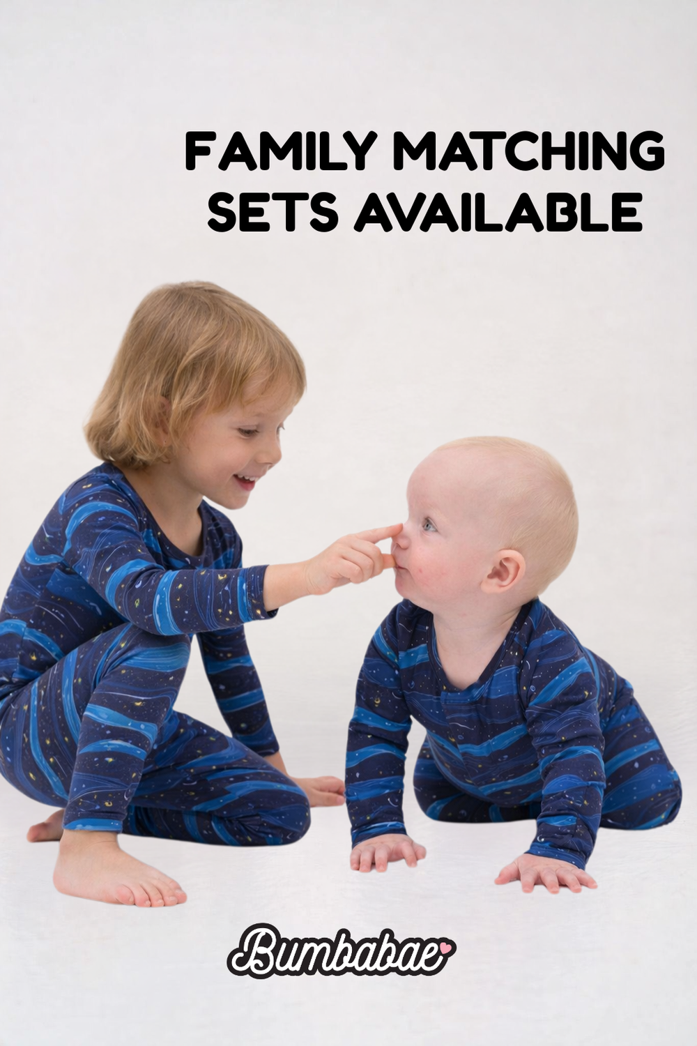 Bumbabae - 2pc-Set - Midnight Waves Pajama Set - Blue