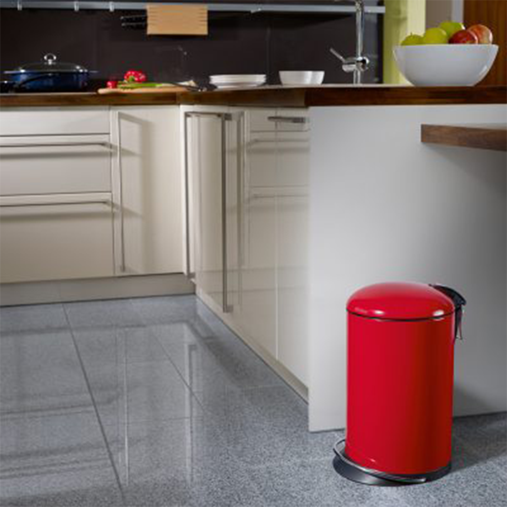 Hailo - Trento Top Design Pedal Bin - Red - 16 Liter