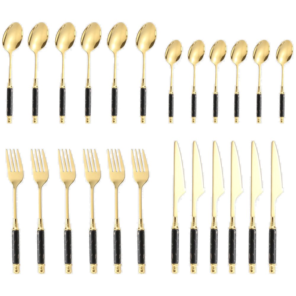 Vav Get - Stainless Steel Flatware Cutlery Set - 24 Pcs