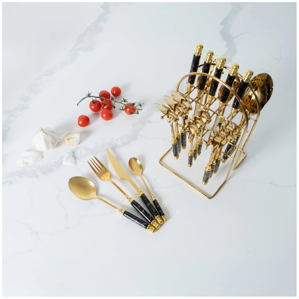 Vav Get - Stainless Steel Flatware Cutlery Set - 24 Pcs