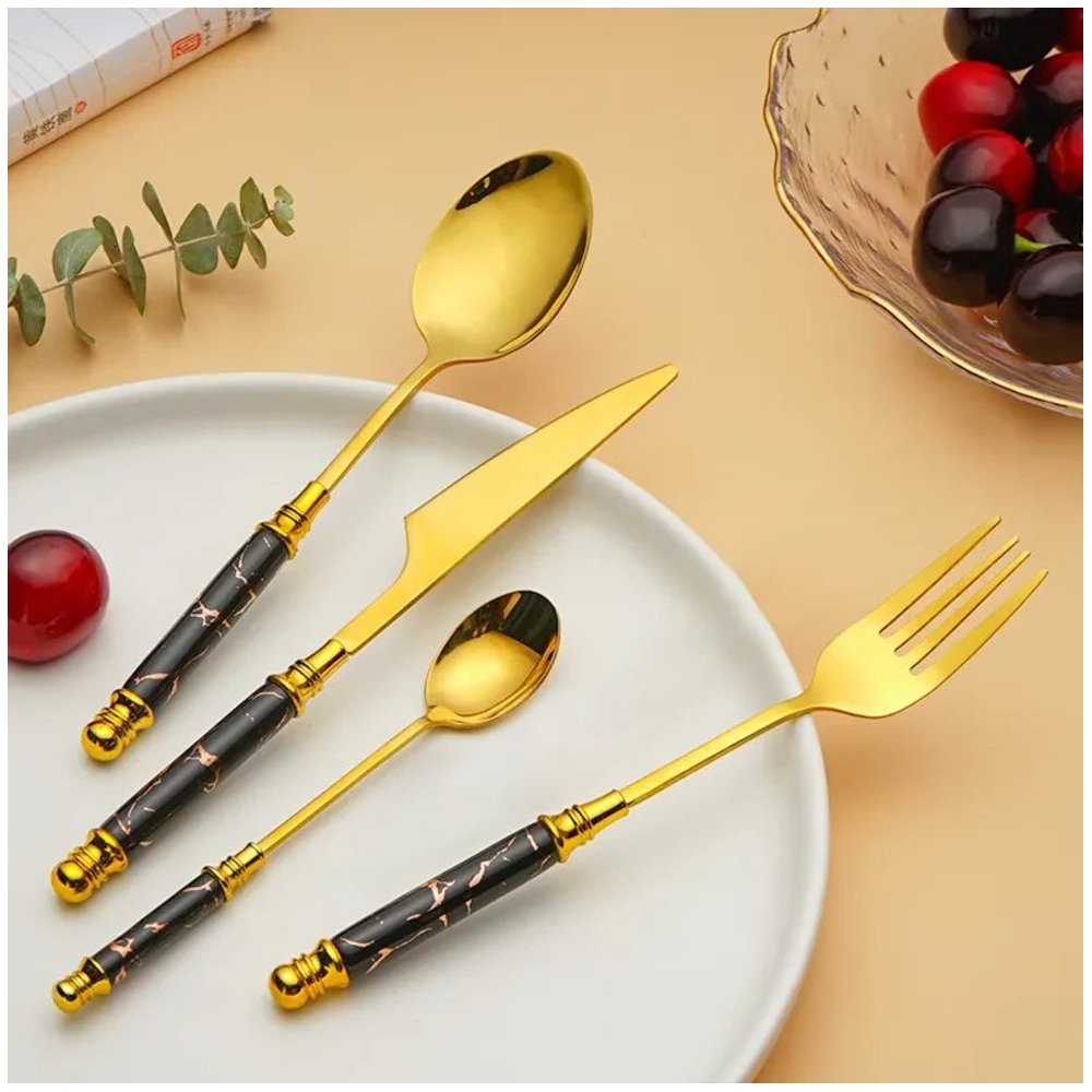 Vav Get - Stainless Steel Flatware Cutlery Set - 24 Pcs