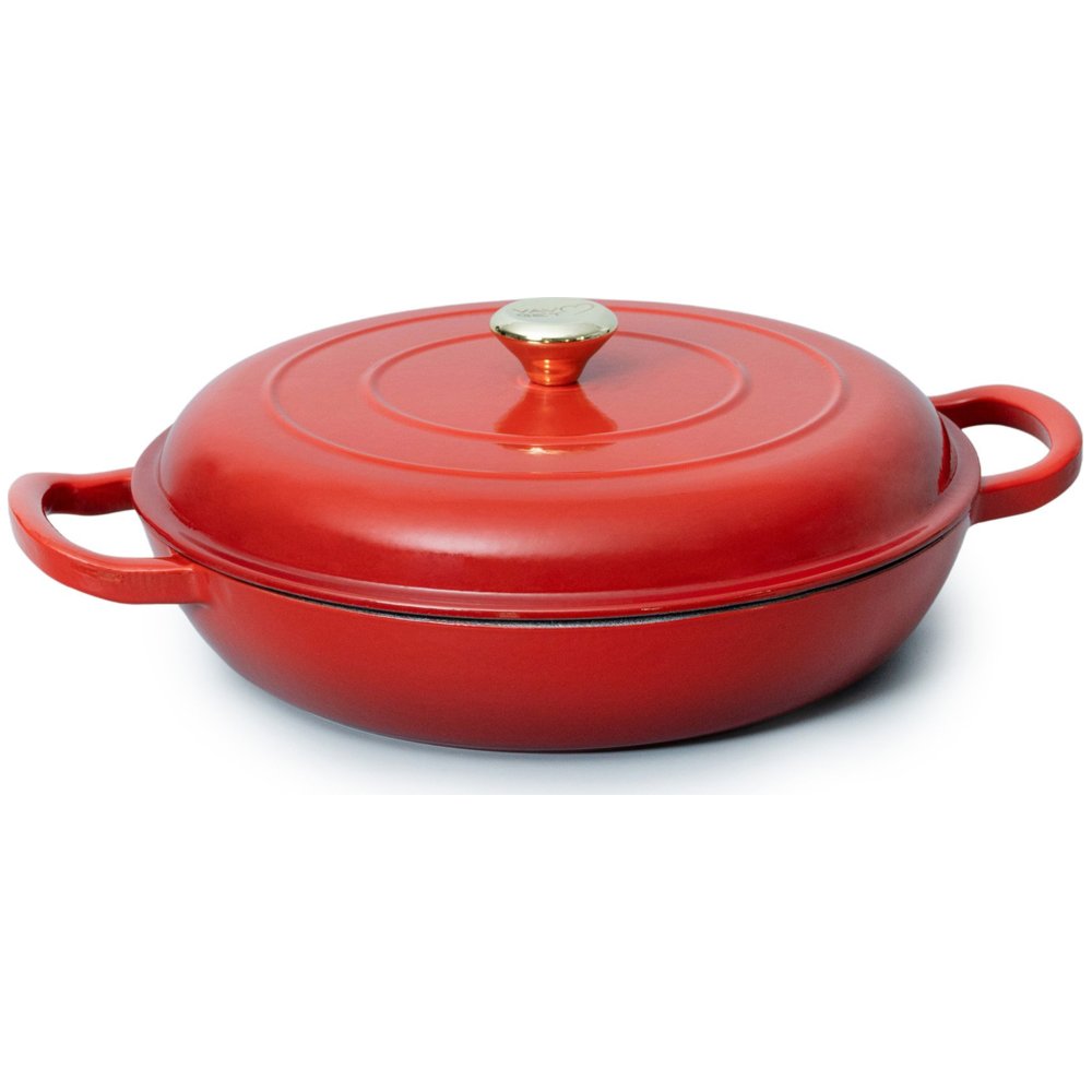 فاف جيت - قدر مسطح من الحديد الزهر المطلي بالمينا - 30.48 سم