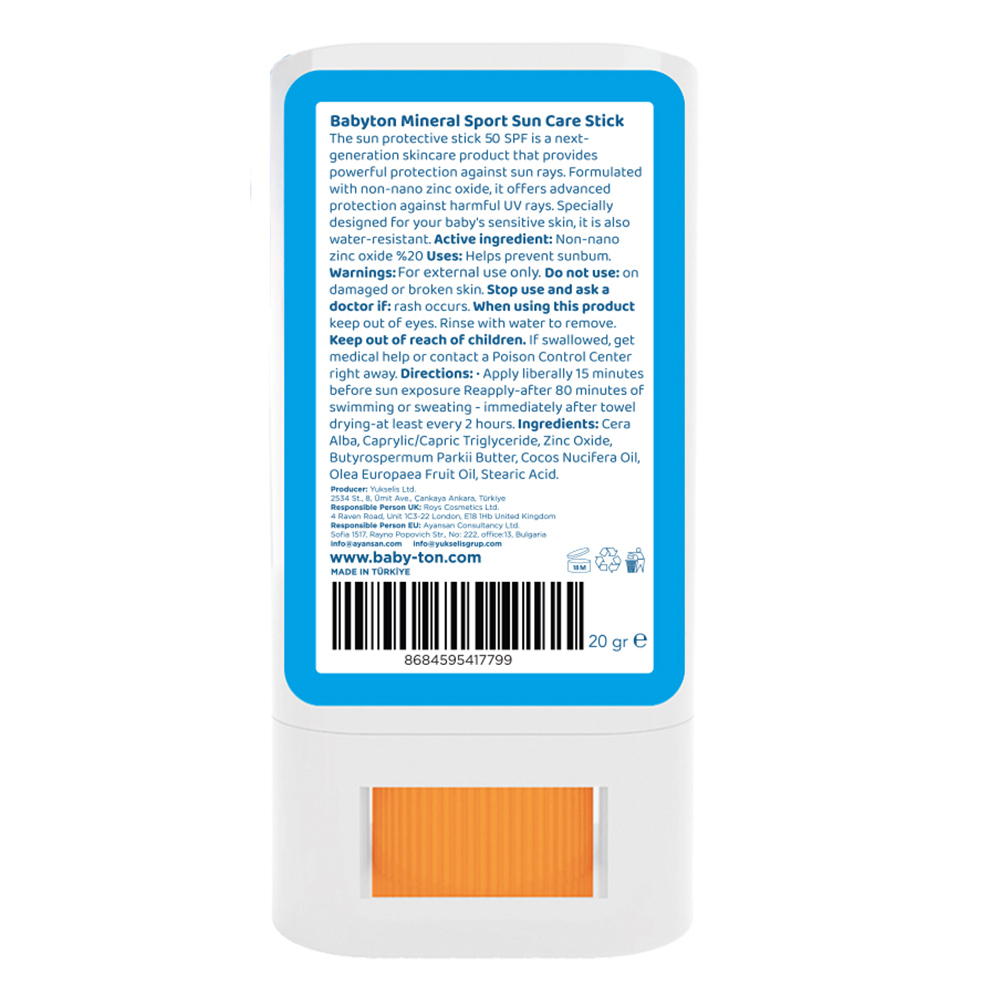 Babyton - Baby & Kids Sport Sun Care Stick SPF50 - 20 gm