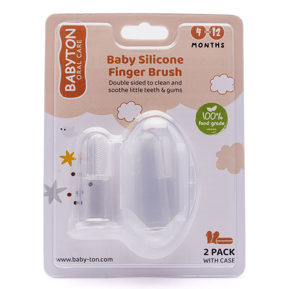 Babyton - Baby Silicone Finger Brush - 2 Pcs