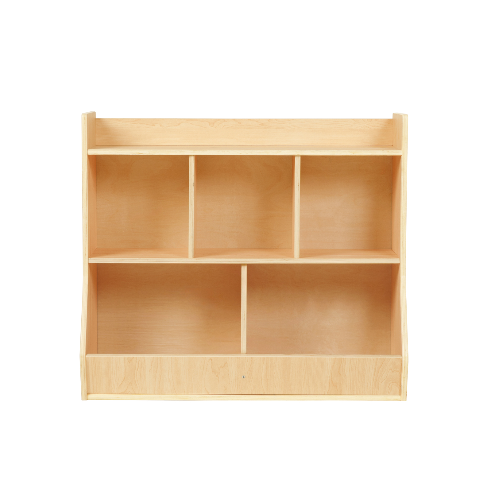 Oook - 5 Compartment Wooden Bookshelf - Beige