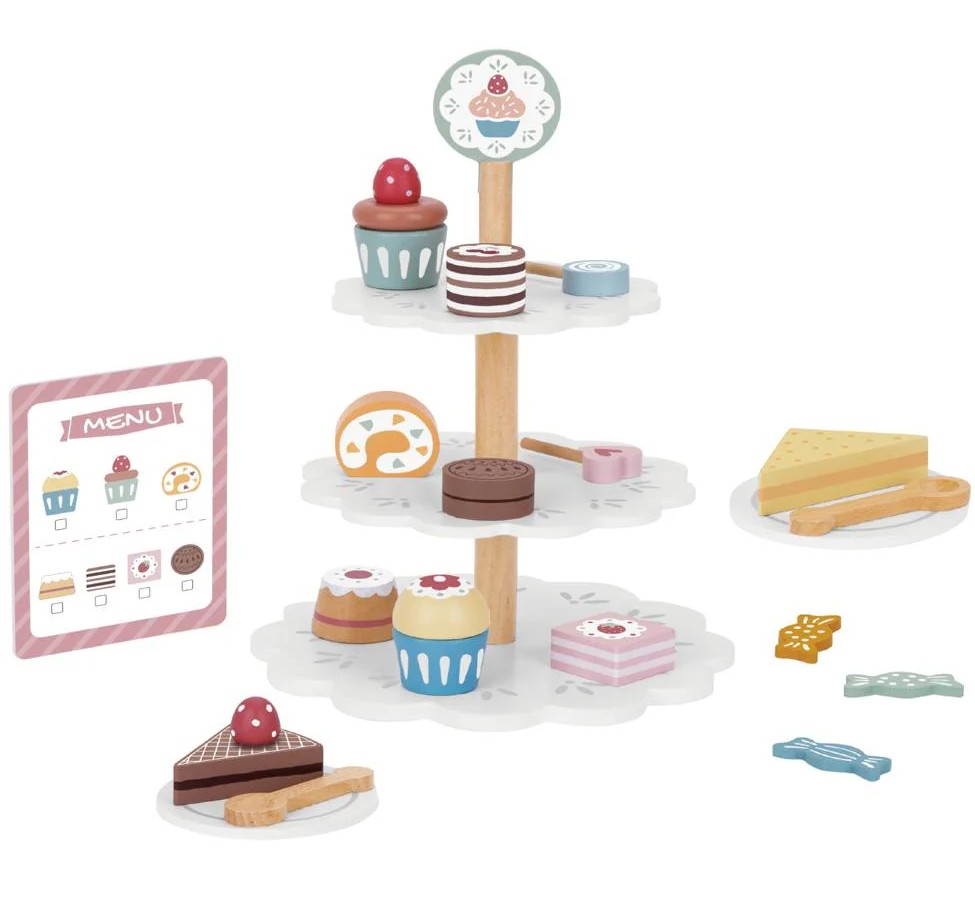Tooky Toys Dessert Stand Playset - 13 Pcs