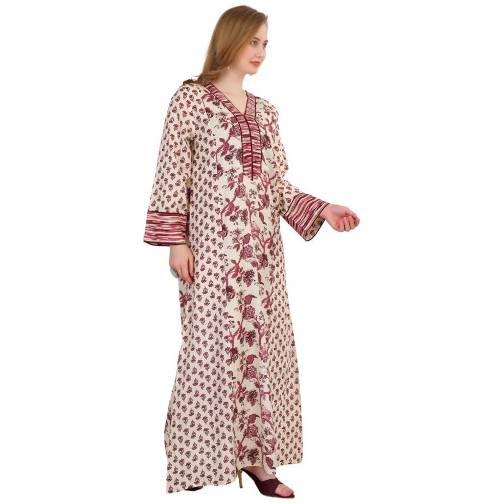 Artemea - Women's Soft Hand Block Printed Premium Cotton Jalabiya