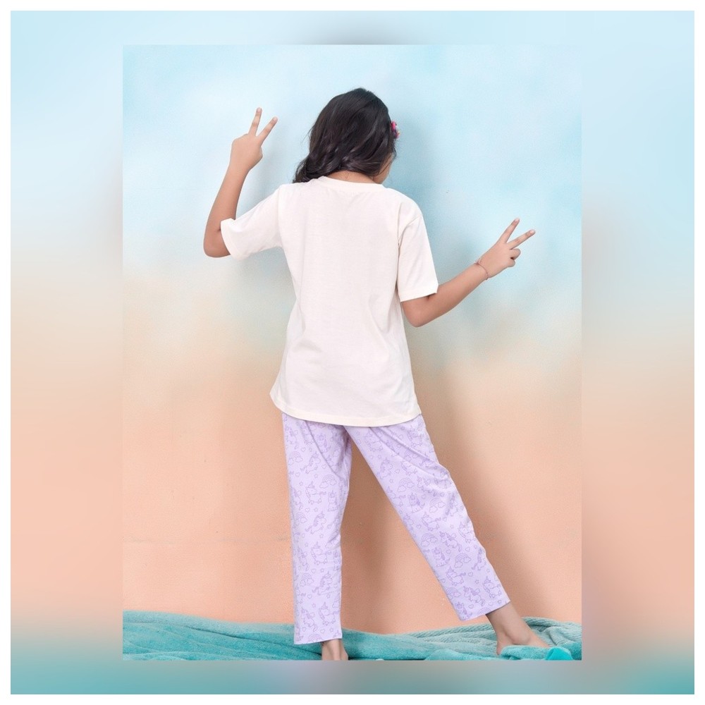 Artemea - 2pc-Set - Dream Like A Unicorn Print Girls Premium Pajama Set