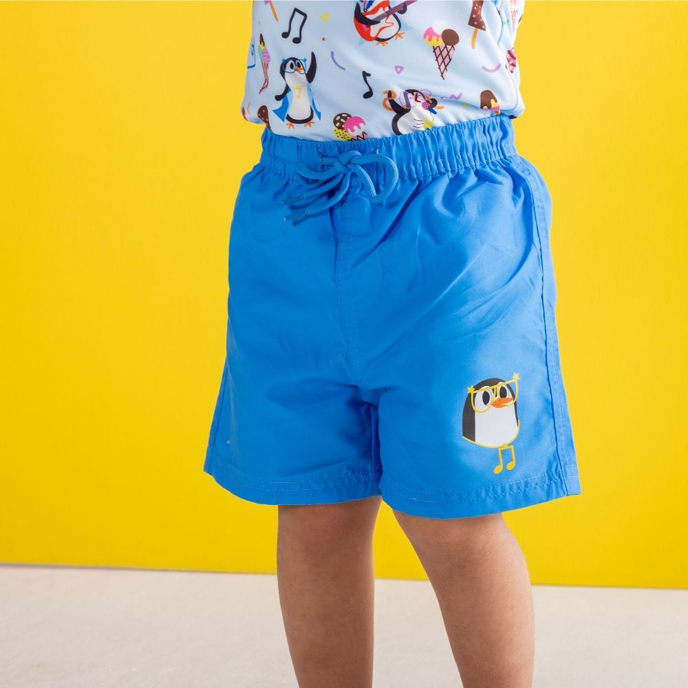 Daring Littles Tappy Collection - Boy's UPF 50+ Swim Shorts - Blue