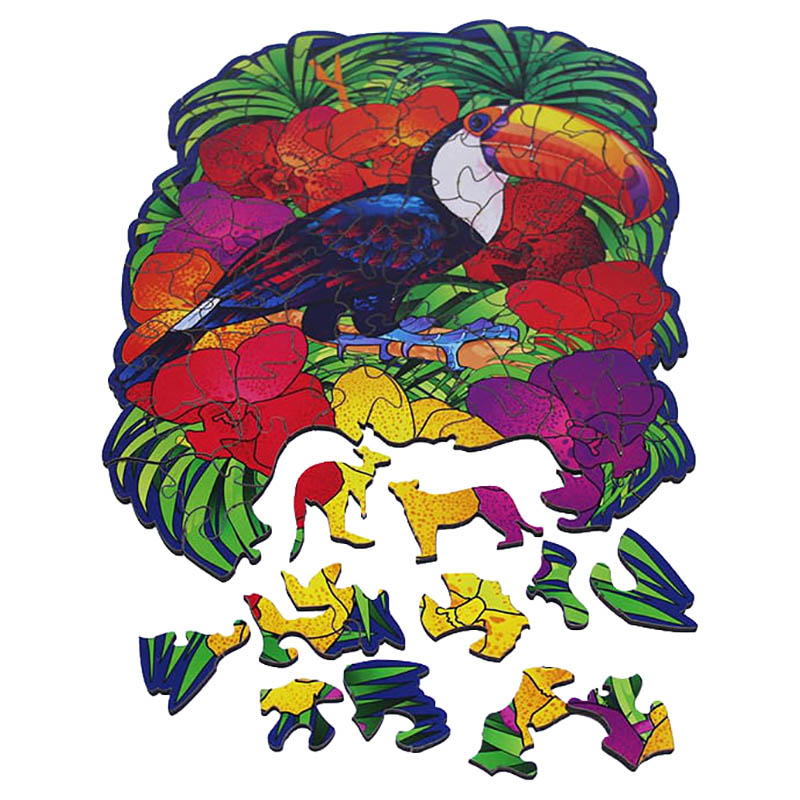 Fofa - Colorful Puzzle In A Frame - Toucan - 104pcs