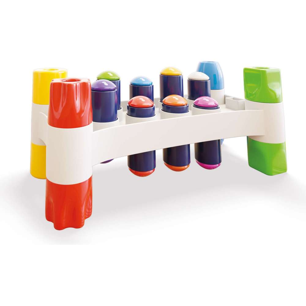 Quercetti Hammer Peggy Playset - 34 Pc Set