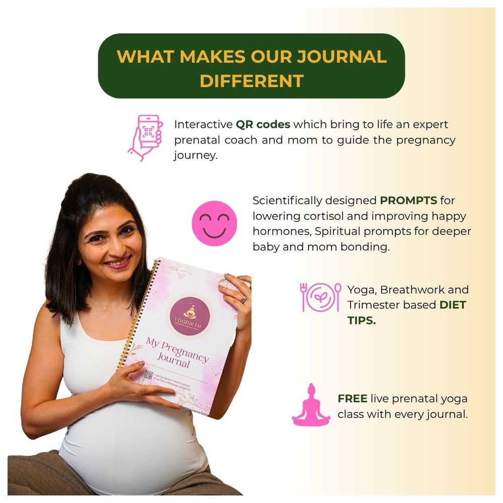 YogBirth Pregnancy Journal Memory Book Planner For First Time Moms