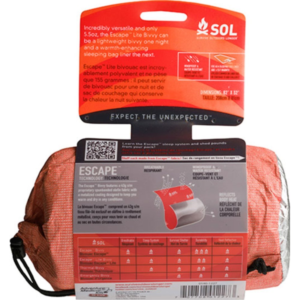 Sol Escape Lite Bivvy Emergency Shelter - Orange