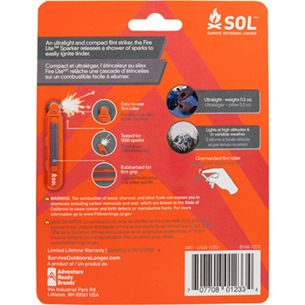 Sol Fire Lite Micro Sparker - Orange - 2 Pc Set
