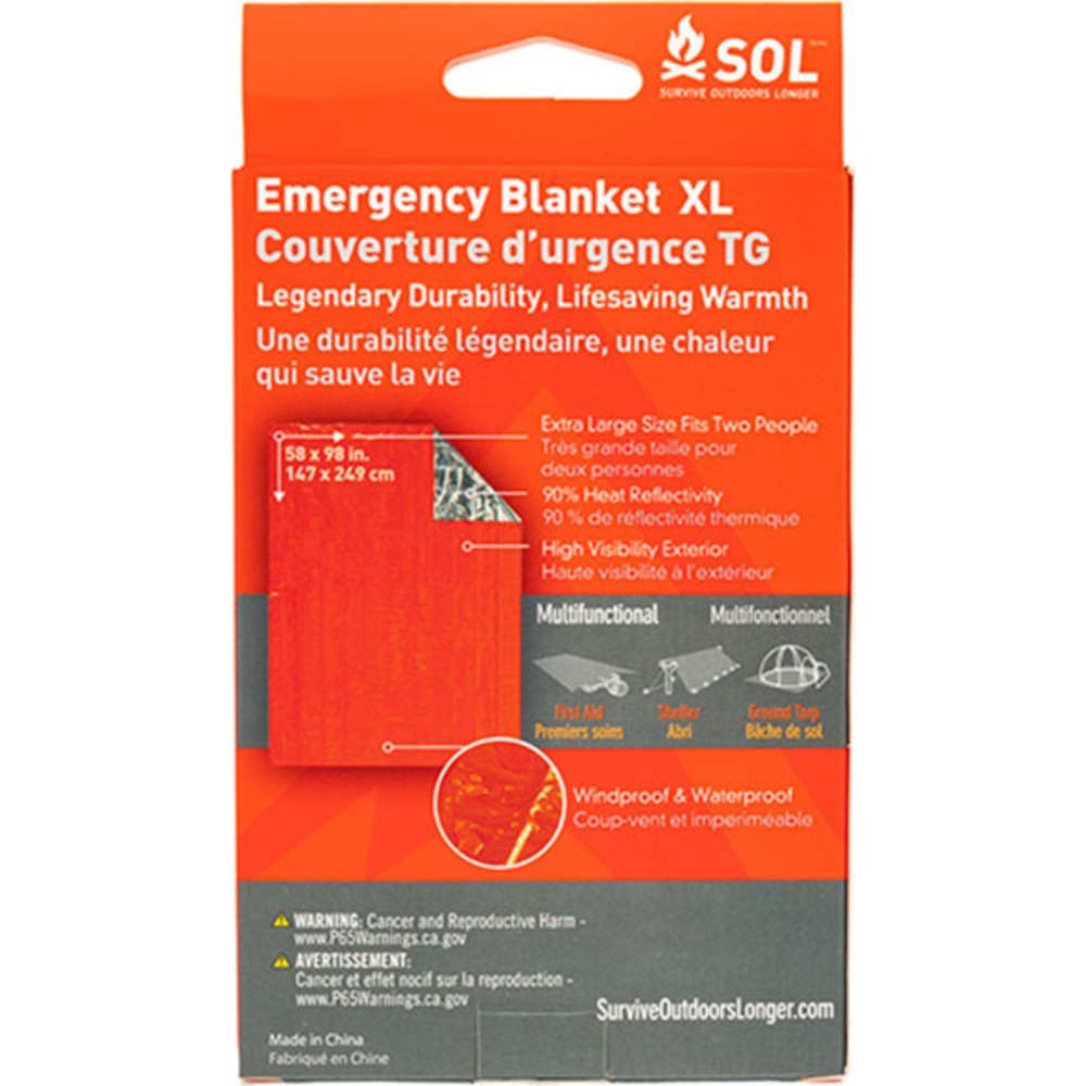 Sol Emergency Blanket - Orange - XL