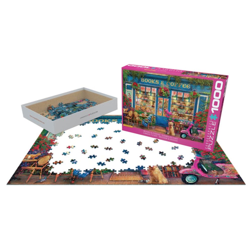 Eurographics Toys - Books & Coffee Puzzle Set - 1000 Pcs