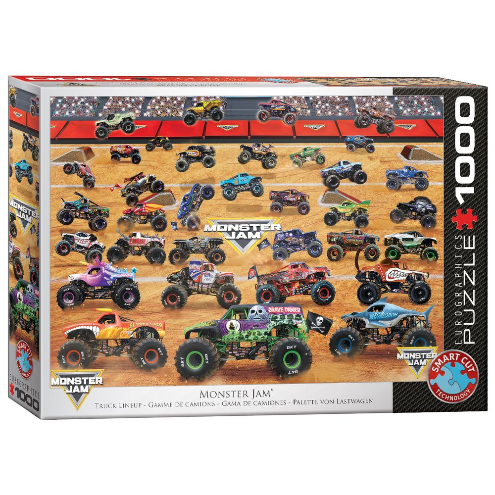 Eurographics Toys - Monster Jam Truck Lineup Puzzle Set - 1000 Pcs