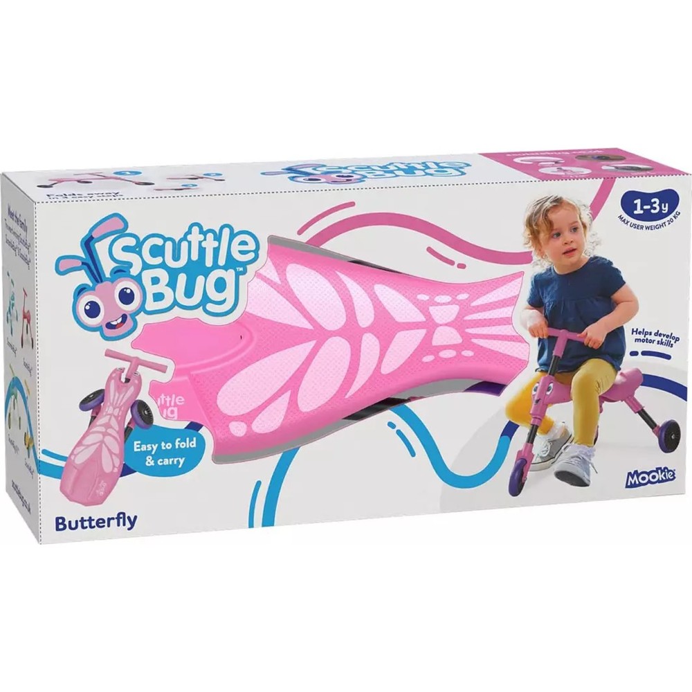 Scuttle Bug - Mookie Butterfly Ride-On - Pink/Purple