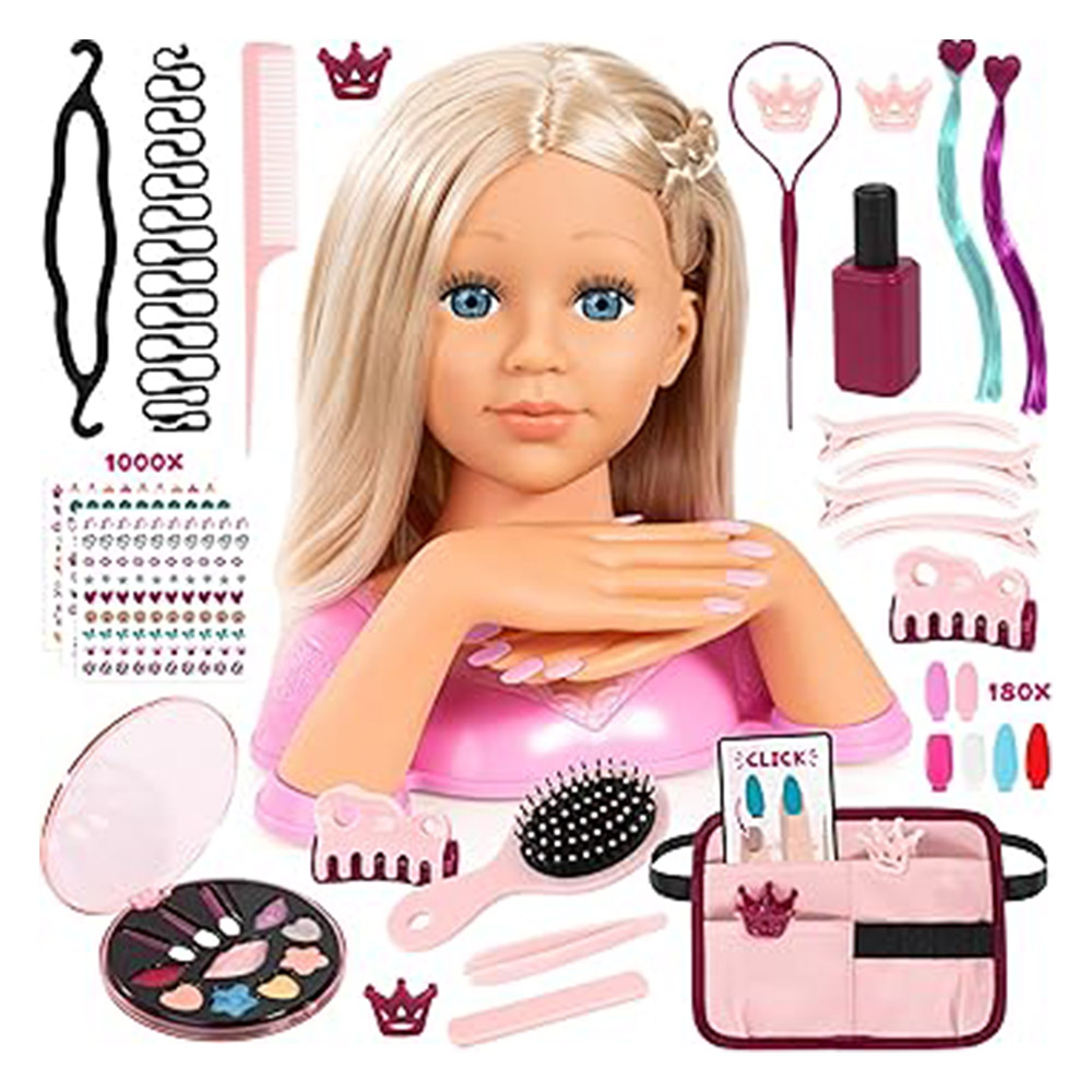 باير - رأس تصفيف الشعر شارلين ماجيك نيلز - 27 سم - مجموعة من 32 قطعة