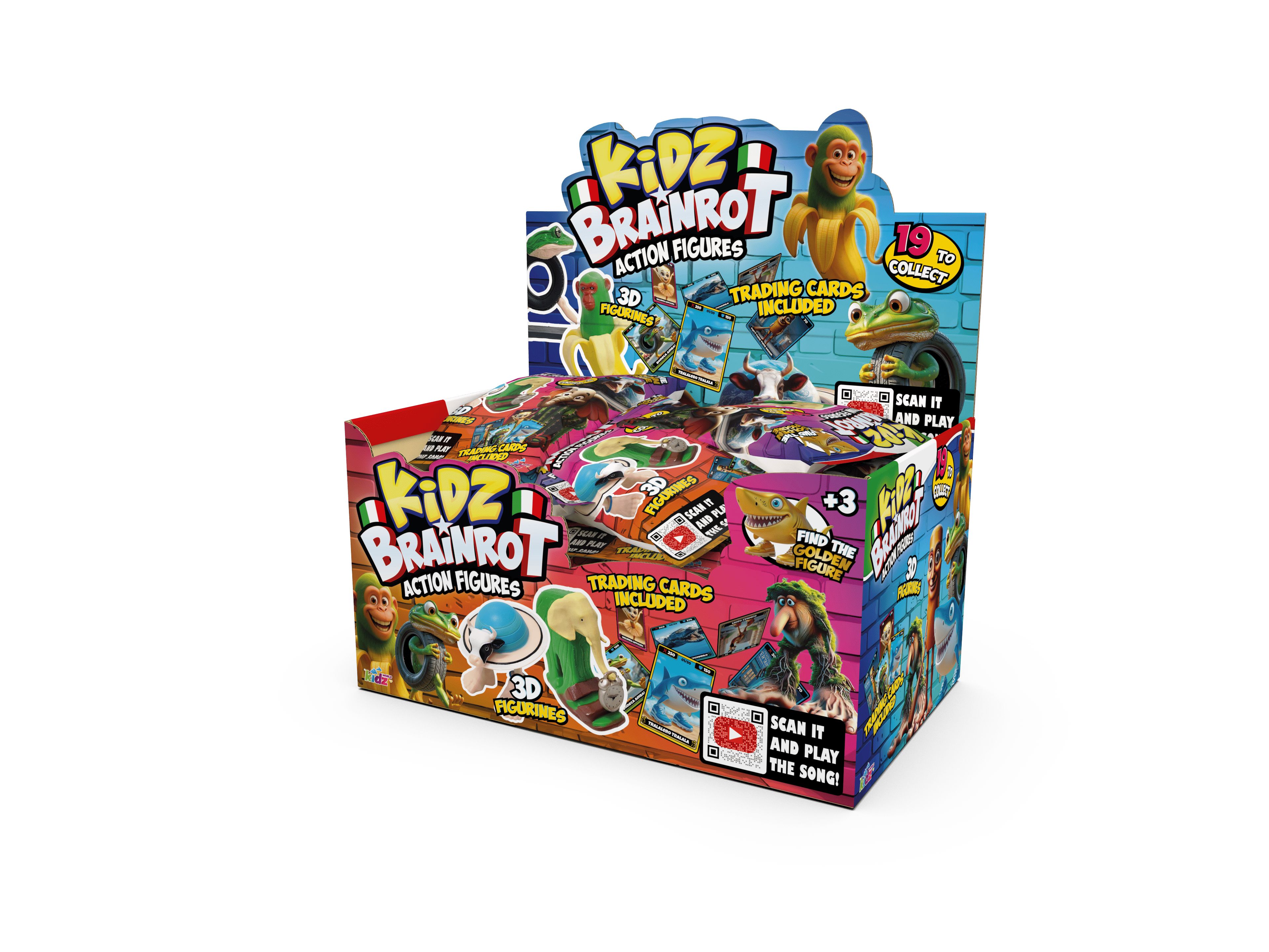 Kidz Brainrot - Italian Mystery Bag With 5-inch Figurines + 3 Cards