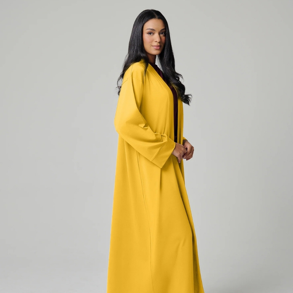 مولو - عباية كلاسيكية نسائية - أصفر