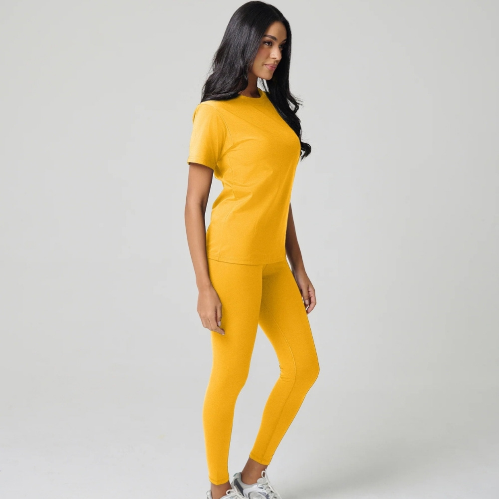 مولو - بنطال ضيق كلاسيكي نسائي - أصفر