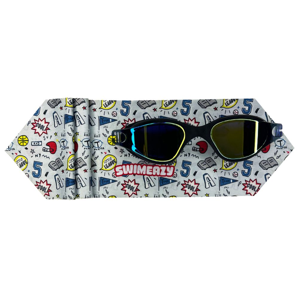 Swimeazy - Zap Mood Headband And Goggle With Mirror Lenses