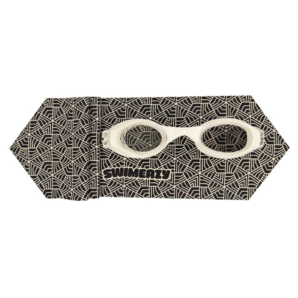Swimeazy - Mono Maze Headband And White Google With Transparent Lenses - Black