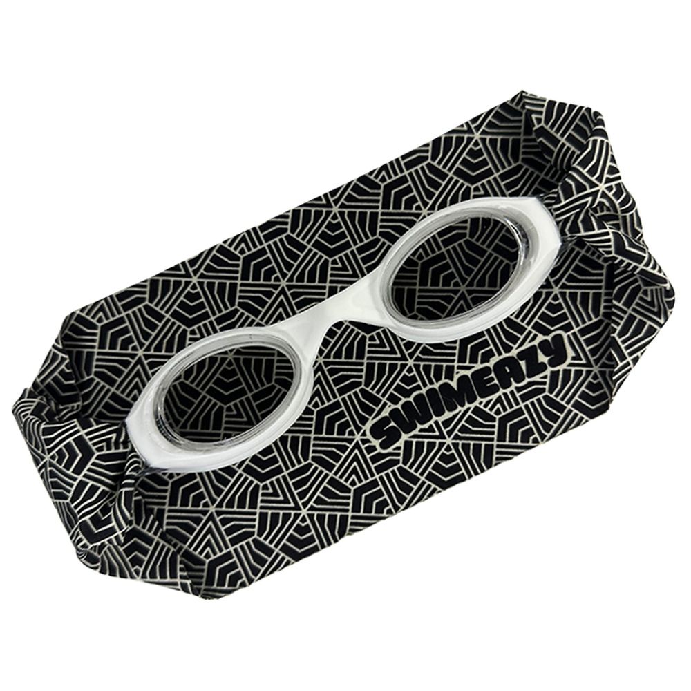 Swimeazy - Mono Maze Headband And White Google With Transparent Lenses - Black