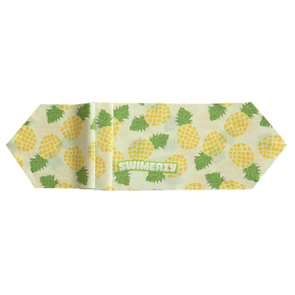 Swimeazy - Pina Pop Headband And White Google With Transparent Lenses